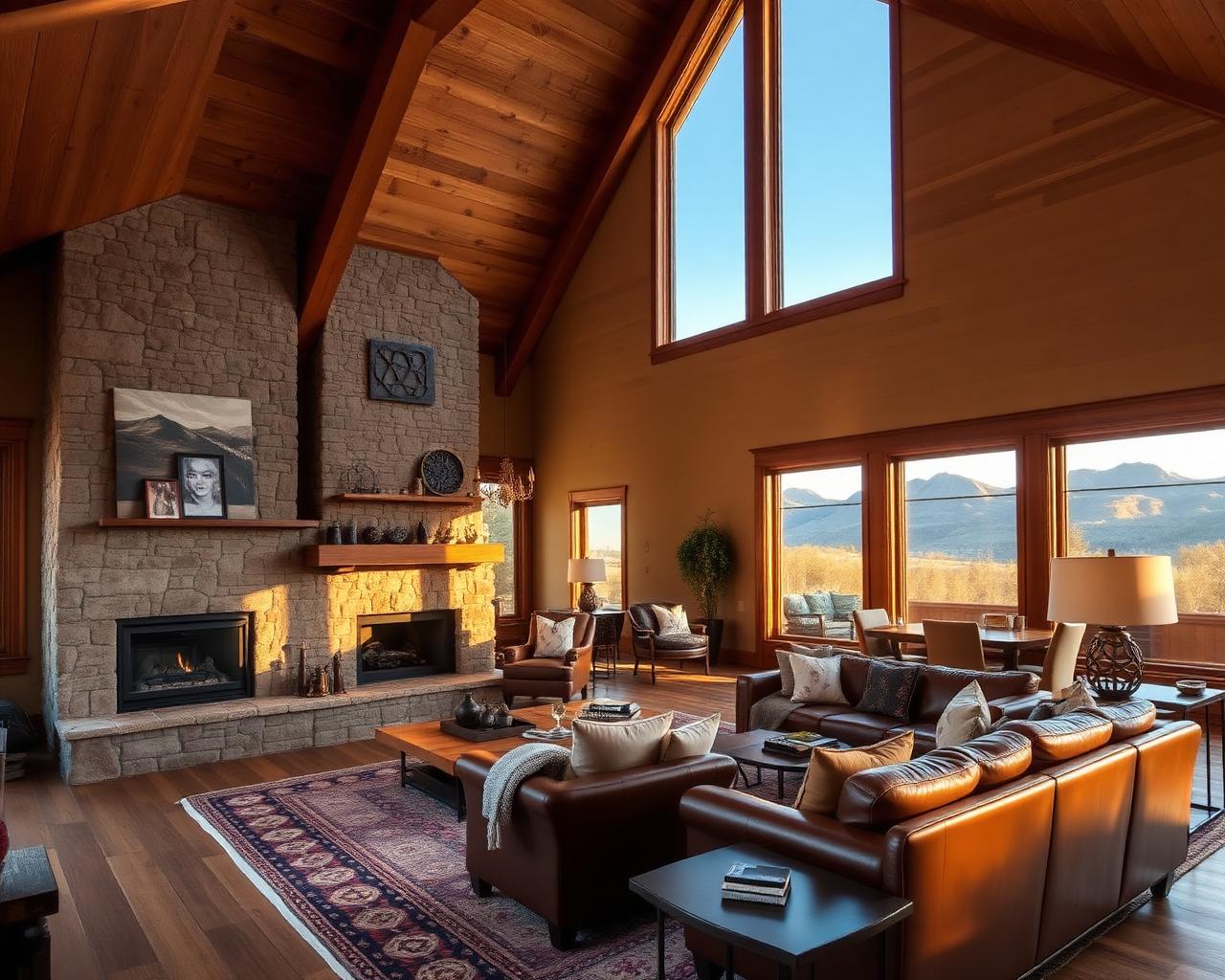 Ridgetop Great Room — design concept for a vacation rental in Blue Ridge, GA